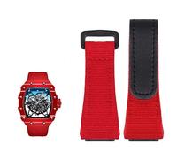 CHCWR STRAPE DE CUIR VOLIQUE, adaptée à Richard Mille Mille Nylon Sangle, hommes RM50 / 53 Tournevis, tête de vis quatre étoiles ou cinq étoiles, 25 mm (couleur: noir gris, taille: 25 mm)