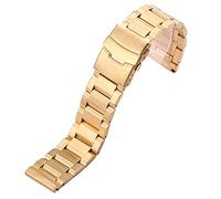 CHCWR STRAPE MONTRE METALLE STRAPE D'ACIER INOXDUBLE, adapté à Smart Watch Strap Brotte Bouton Grossed Black Silver Rose Gold 22 mm