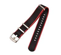 CHCWR STRAPE NYLON STRAP NYLON WORD BAND STRAP 20 mm 22 mm Bandoues de montre légère Remplacement CEINDAGNE BLACK BLUE BLUE BRORN BRORD / 20 mm/BKA