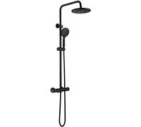 CHCWR Système de Douche thermostatique Mur Le Robinet de Douche Noir Mat