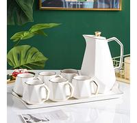 CHCWR Thé à café en céramique Ensemble du Nord de l'europe Phnom Penh Plateau à thé de thé après l'après-midi de l'après-midi Ensemble Ornements de décoration de Cuisine à la Maison (Couleur: