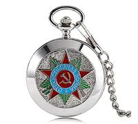 CHCWR Top de Luxe mécanique soviétique Russie Emblem Badge de fête Communiste de Poche Regarder URSS Badges soviétiques Trécarque