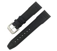 CHCWR Véritable bande de montre en cuir 20/21/22 mm pour IWC Mark XVIII Le Petit Prince Pilot's Watch IW3777 IW3270 Brown Cowhide Strap (couleur: noir noir, taille: 22 mm)