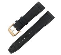 CHCWR Véritable bande de montre en cuir 20/21/22 mm pour IWC Mark XVIII Le Petit Prince Pilot's Watch IW3777 IW3270 Brown Cowhide Strap (couleur: noir noir, taille: 22 mm)