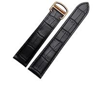 CHCWR Véritable bande de montre en cuir avec boucle pliante pour réservoir 16 17 18 20 22 23 24 sangles de 25 mm (couleur: 8 mm, taille: 16 mm)