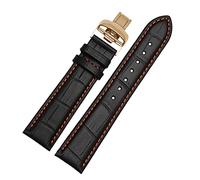 CHCWR Véritable bande de montre en cuir pour le bracelet M005930 M005930 M005930 Bouchette en acier sans acier sans acier (Couleur: Black Orange Silver, taille: 23 mm)