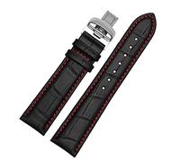 CHCWR Véritable bande de montre en cuir pour le bracelet M005930 M005930 M005930 Bouchette en acier sans acier sans acier (Couleur: Black Orange Silver, taille: 23 mm)