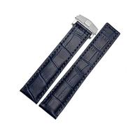 CHCWR Véritable bande de montres à cordes de vache pour Carrera Lincoln 19 mm 20 mm 22 mm noir brun pliant de boucle de boucle
