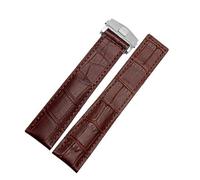 CHCWR Véritable bande de montres à cordes de vache pour Carrera Lincoln 19 mm 20 mm 22 mm noir brun pliant de boucle de boucle