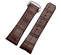 CHCWR Véritable sangle de montre en cuir pour Omega Constellation Double Eagle Series Men Femmes 17 mm 23 mm (couleur: rose, taille: 17 mm rose)