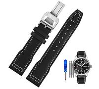 CHCWR Véritable sangle de montre en cuir pour pilotes IWC Little Prince Male Mark 18 Big Fly Portugal Soft confort Band Band Brand de 20 mm