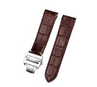 CHCWR Véritable sangle de montre en cuir pour Santos Santos 100 hommes et femmes Tableau de montre en cuir 20 mm 23 mm (couleur: marron, taille: 23 mm)