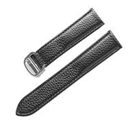 CHCWR Watch Band for Tank Solo Mens Men Lady Match STRAP WORD STRAP GOLINE CUIR SOft Watch Bracelet Bracelet 20mm 22 mm 23 mm (Couleur: Green-Silver, Taille: 23 mm)