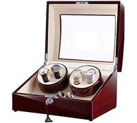 CHCWR Watch Motchical Shaker Automatic Rotate Watch Winner, Mode 4 et Moteur muet, 4 + 6 Boîte de Rangement avec Serrure et clé de sécurité (Blanc Rouge)