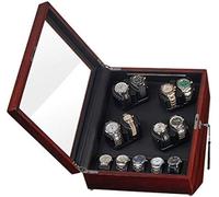 CHCWR Watch Motchical Shaker Paint Paint Watch Automatic Watch Winder, Double Puissance, 5 Mode de Rugissement, boîte de Montre enroulement Automatique, arrêt de Couverture Automatique (8 + 5 Noir)