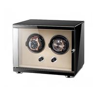 CHCWR Watch Winder for Automatic Watchs Boîte en Bois Massif pour 2 Montres Montres Turner avec des Moteurs Silencieux pour Les Montres féminines et masculines Adaptateur Powered