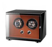 CHCWR Watch Winder for Automatic Watchs Boîte en Bois Massif pour 2 Montres Montres Turner avec des Moteurs Silencieux pour Les Montres féminines et masculines Adaptateur Powered