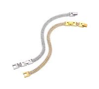 CHCWR Zircone cubique Zirconie 2/3 rangs bracelet bracelet Femmes de mariage en acier inoxydable exquis bijoux