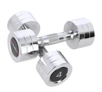 HMS Fitness Haltères CHD04 – Acier chromé, poignées striées – x2 4 kg