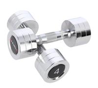 HMS Fitness Haltères CHD04 – Acier chromé, poignées striées – x2 4 kg