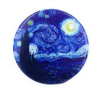 CHDENUO Aeisage Compact Mirror Small Travel Mirror Purse Mirror Pocket Mirror Starry Night Van Gogh Post Impressionist Art Artistic Gifts for Women, Diameter 2.75 inch x 0.4 inch Thickness