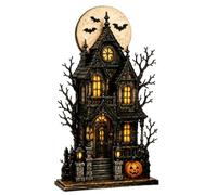Chdnhe Ambiance Halloween Décoration Intérieur Plaques en Bois de Table