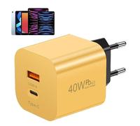 Chdnhe Bloc Chargeur Type C,Adaptateur De Charge PD 40 W pour Téléphone - Bloc de Charge Murale Portable | pour Voyageurs Bureau Domicile Gamers Chambre Voiture Café Aéroport Bibliothèque