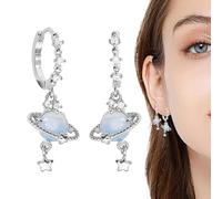 Chdnhe Boucles d’oreilles galaxie | Boucles d'oreilles Puces pour Femme - d'oreilles planète en, boucles esthétiques, Punk saturne, bijoux cadeaux de déclaration pour femmes filles
