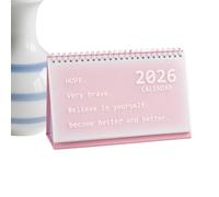 Chdnhe Calendrier de Bureau 2026 - Organisateur Décoratif Portable Style Coréen | Planificateur Esthétique De Calendrier De Bureau - Pour Salle De Classe Bureaux École Famille Maison Travail Femmes