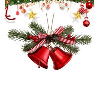 Chdnhe Cloches de sapin de Noël | avec nœud décoratif en métal - Cloches de Noël rustiques | pour extérieur, maison, manteau mural, Nouvel An, mariage, hiver