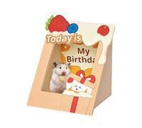 Chdnhe Gerbil Maison en bois pour souris - Aire de jeux - Cadre photo décoratif pour animal domestique - Pour exercices - Pour furet - Soulagement de l'ennui - Pour les cochons d'Inde, hérisson