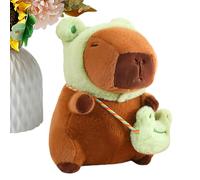 Chdnhe Jouets en Peluche d'animaux | Compagnon Doux pour la Nuit et Le Sommeil - Peluche Capybara Réaliste | pour Ados Amis Garçons Filles Camarades Canapé Lit Bureau Siège Auto Maison Dortoir Voyage