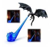 Chdnhe Lampe Étagère Dragon 3D Cracheur de Feu Décoration Bibliothèque