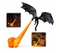 Chdnhe Lampe Étagère Dragon 3D Cracheur de Feu Décoration Bibliothèque