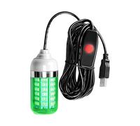 Chdnhe Lumières Nocturnes pour La Pêche,avec Cordon Lampe Alimentée par USB - Lumière Verte LED Attractive pour Poissons - pour Piscine Extérieure Mer Glace Rivière Quai Kayak Crappie Achigan Truite