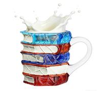 Chdnhe Tasse Livre à Chapitres - Accessoire de Boisson Vitrail 3D - Mug Livre,Cadeau Mixte pour Maison Bureau Anniversaire et Noël