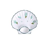 CHDWEY Assiettes personnalisées pour petit déjeuner - Raviolis - Forme de coquillage - Séparation des couleurs - Assiettes à dessert - Plat à sushi et fruits (D)