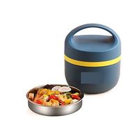 CHDWEY Bento Boxes Thermal Lunch Box Cute Bento Lunch Box For Microwave Tableware Portable Leak Proof Food Containers (1.5L Single Blue)