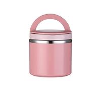 CHDWEY Boîte à Déjeuner Thermique Porridge Soup Cup Portable Thermique Insulation Lunch Box Bucket Acier Inoxydable Portable Étudiants(Pink)