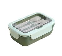 CHDWEY Boîte à lunch thermique Boîte à lunch 3 grilles Fresh Bowl Spoon Fork Chopstick Microwavable Leakproof Insulation Salade Fruit Container Téléphone Titulaire Tableware
