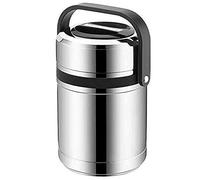CHDWEY Boîtes à bento anti-fuite sans BPA Boîte à déjeuner à isolation thermique à 3 niveaux, boîte à déjeuner Bento sous vide Porte-aliments 304 en acier inoxydable Conserver au chaud 6 heures de