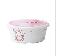 CHDWEY Boîtes Bento TOOOO Boîte à lunch en céramique, bol rond avec couvercle, peut être utilisé pour micro-ondes, boîte séparée pour bol frais étudiant avec boîte à lunch r