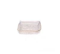 CHDWEY Bols en verre - Plateau/plateau de service, plateau rectangulaire en verre, passe au four - Passe au micro-ondes - Passe au lave-vaisselle - Assiette décorative empilable et plateau de service