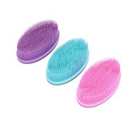 CHDWEY Brosse pour Le Corps Silicone Head Body Massager Shampoo Scalp Massage Brush Hair Washing Comb(Purple)
