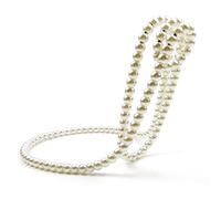 CHDWEY Casier à vin 1pc Creative Pearl Necklace Wine Rack Luxury Magic Metal Resin Hanging Suspension Wine Bottle Holder Rack Home Desktop Decoration(White)