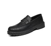 CHDWEY Chaussures Formelles pour Hommes Spring and Autumn Men Leather Shoes Flat Casual Loafers Youth All-Match Lazy Shoes Best Men Shoes(39 EU)