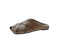 CHDWEY Chaussures pour femme Feet Fat Feet Wide Shoes Men And Women Spring And Autumn Single Shoes Foot Deformation Shoes (Brown,39 EU)