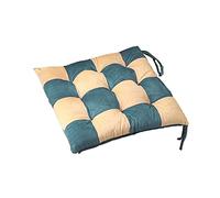 CHDWEY Coussins de siège Square Splicing Thickened Cotton Chair Cushion Home Kitchen Office Patio Seat Pad Non-Slip Dining Stool Pad Sofa(Preserved Egg Green)