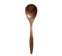 CHDWEY Cuillères à café Hand-Carved Turtle Shell Curved Handle Small Soup Spoon Nan Wood Spoon Large Wide Mouth Rice Spoon Kitchen