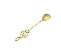 CHDWEY Cuillères à café Music Note Design Stainless Steel Dessert Stirring Spoons Music Theme Coffee Spoon Metal Teaspoon for Ice Cream Scoop